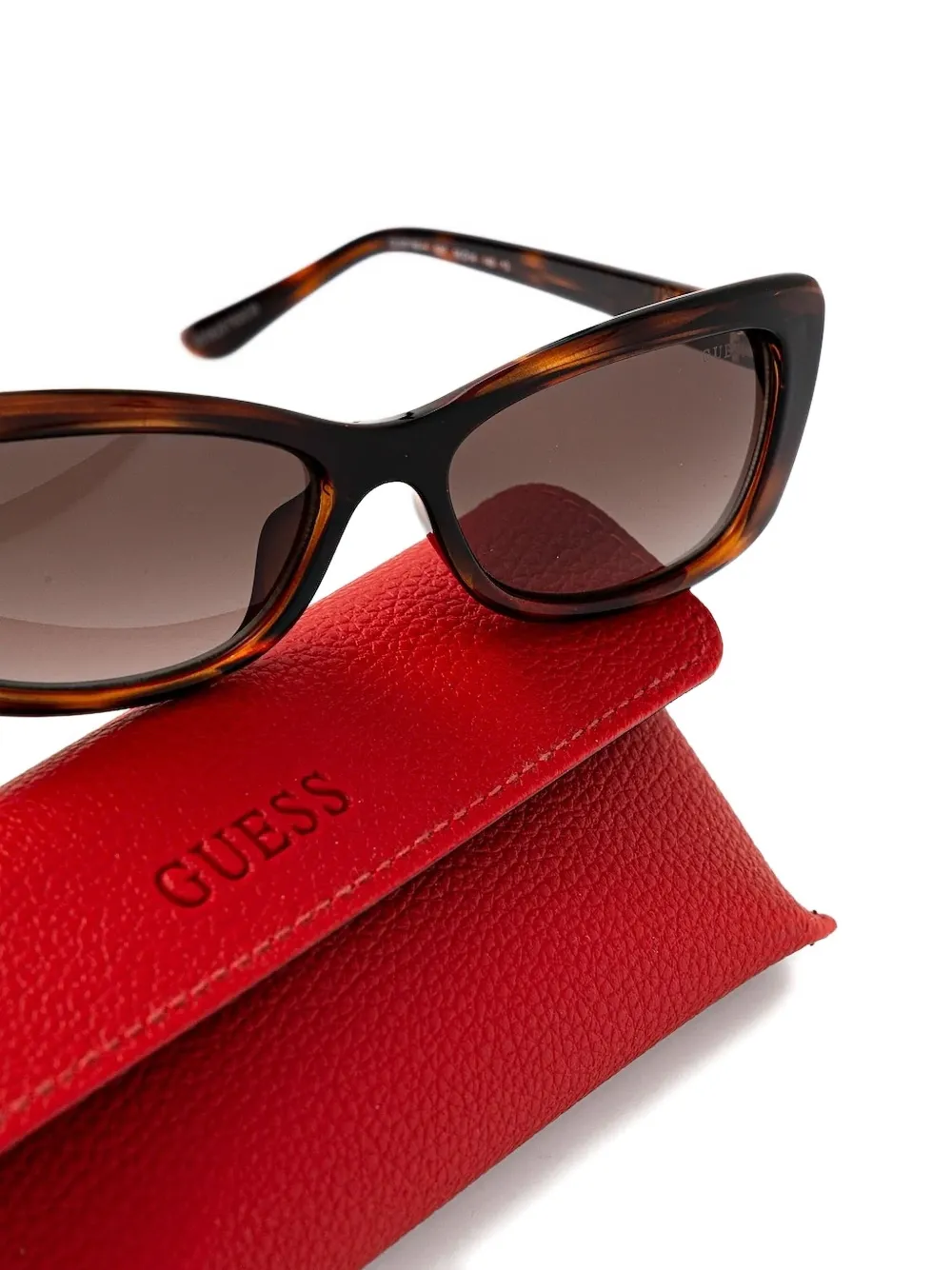 GUESS EYEWEAR Zonnebril met schildpadschild-design en logodetail Bruin