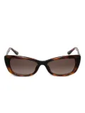 GUESS EYEWEAR logo-detail tortoiseshell sunglasses - Brown
