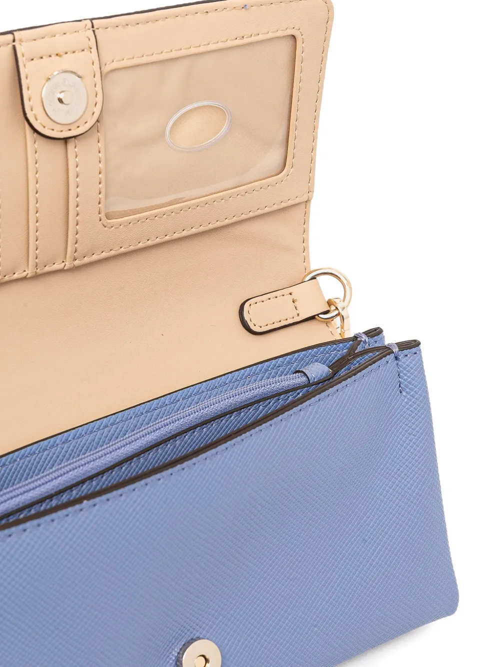 Guess Usa Chain-strap Textured Crossbody Bag In Blue