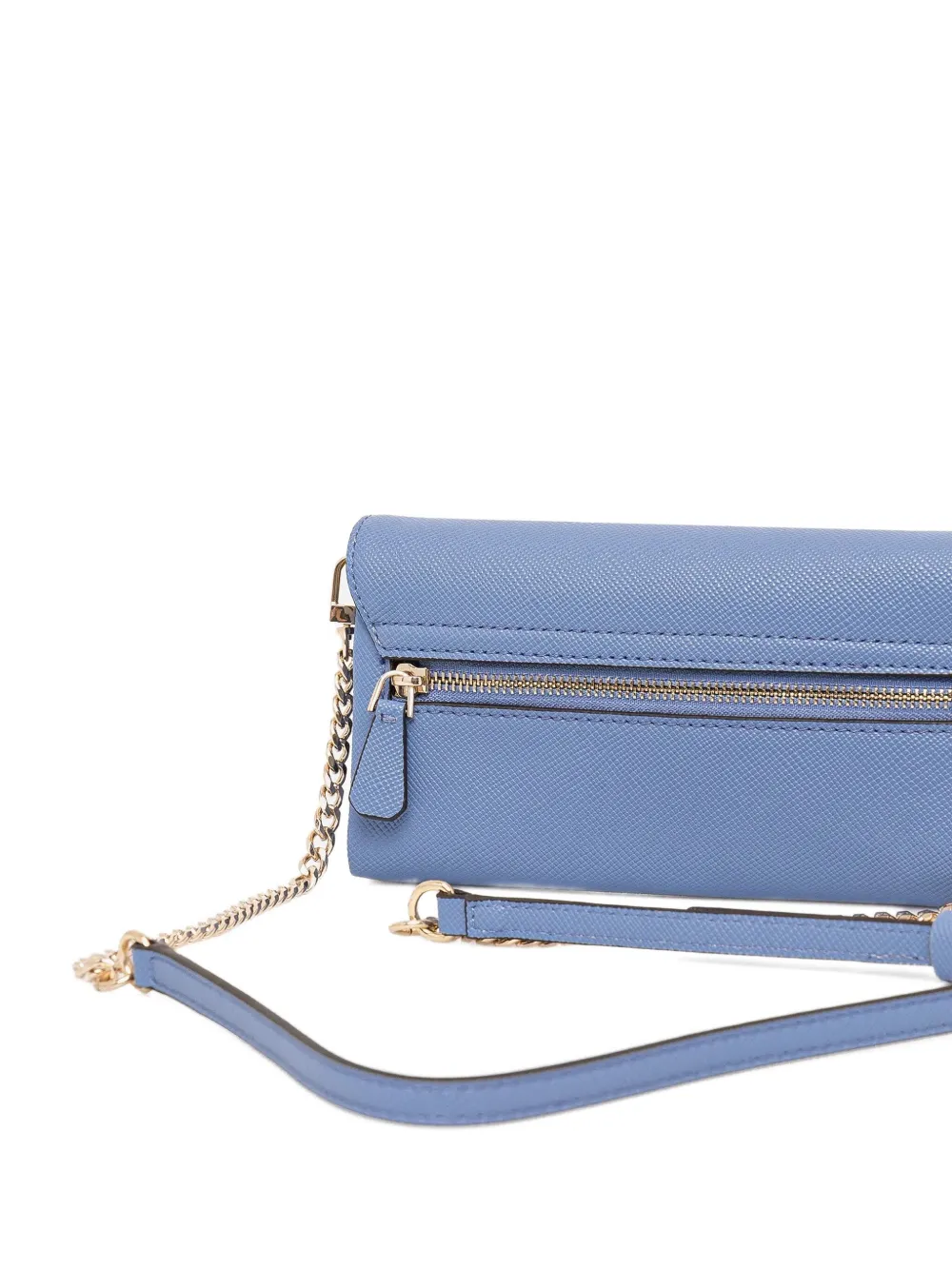 Guess Usa Chain-strap Textured Crossbody Bag In Blue
