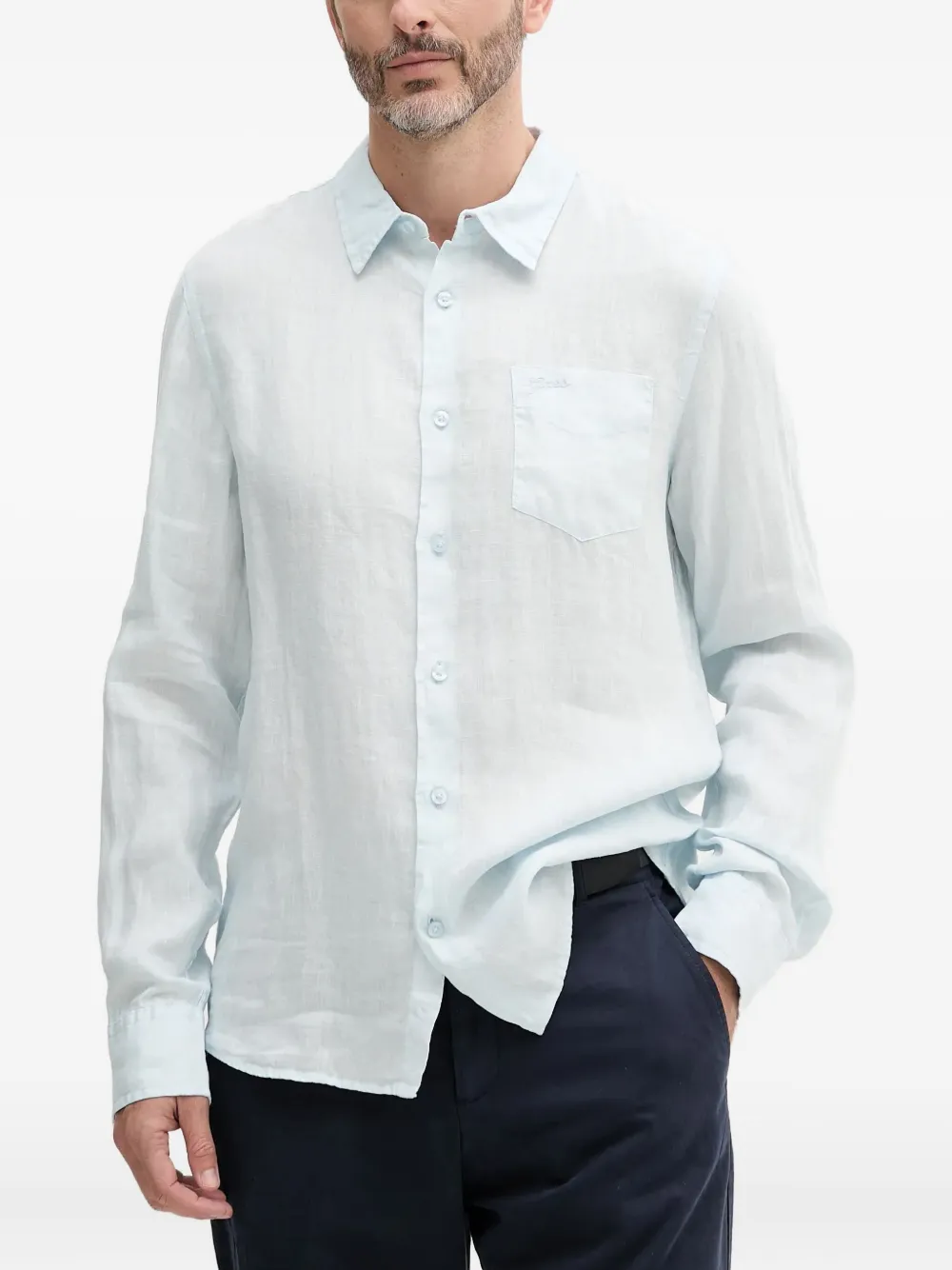 GUESS USA patch-pocket long-sleeve shirt | Blue | Image 1