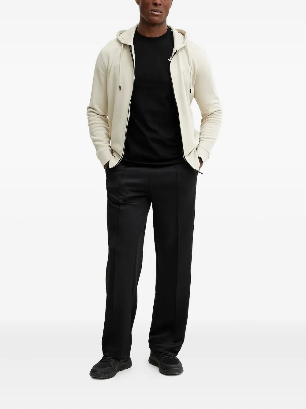 GUESS USA side-stripe track pants - Zwart