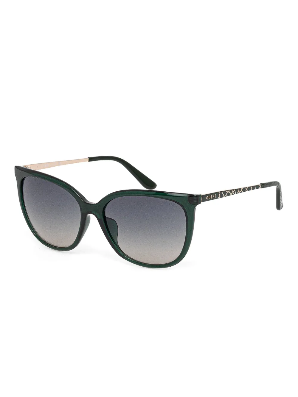 GUESS EYEWEAR gold-tone temple sunglasses - Groen