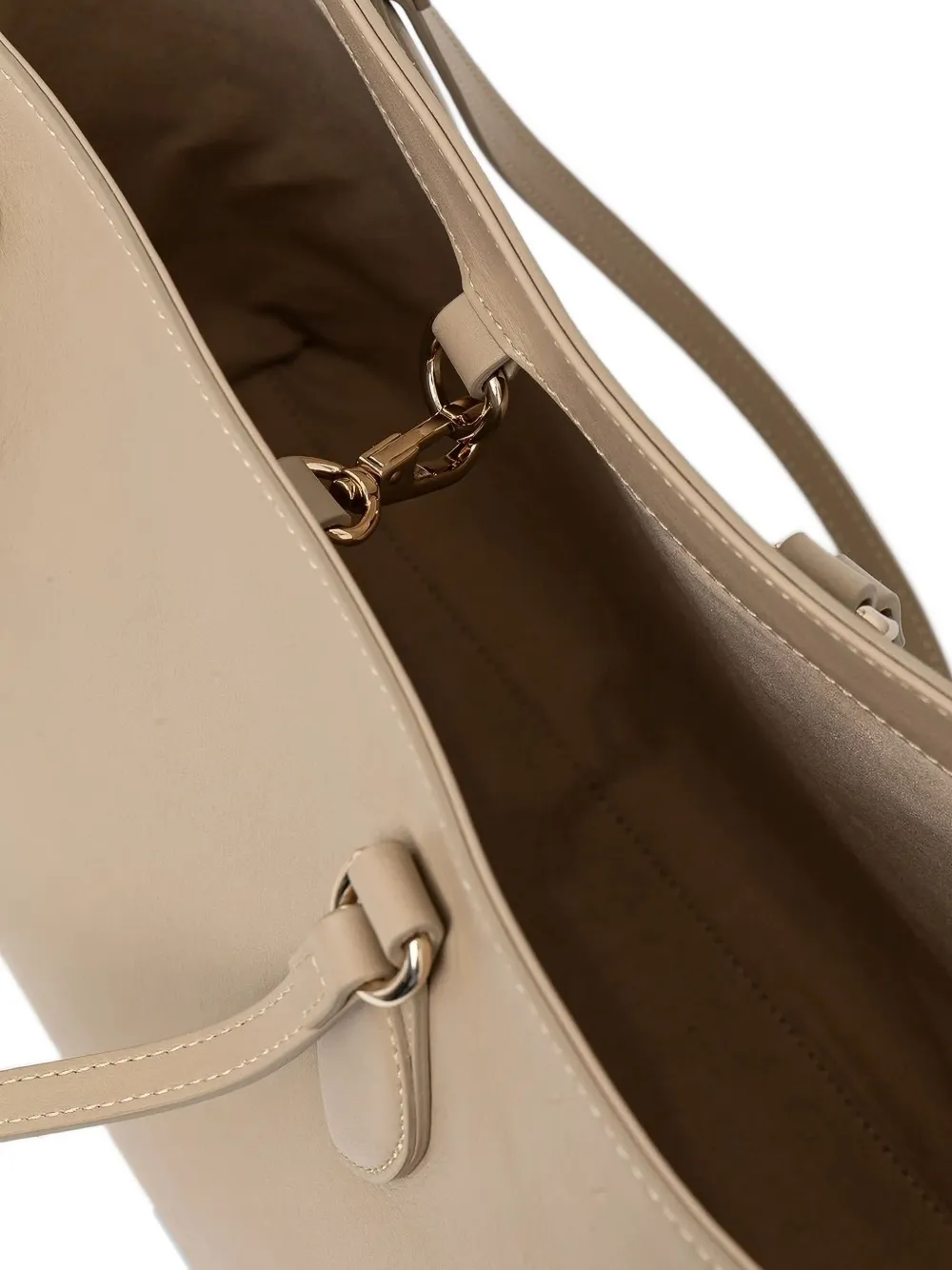 GUESS USA Florence leren shopper Beige
