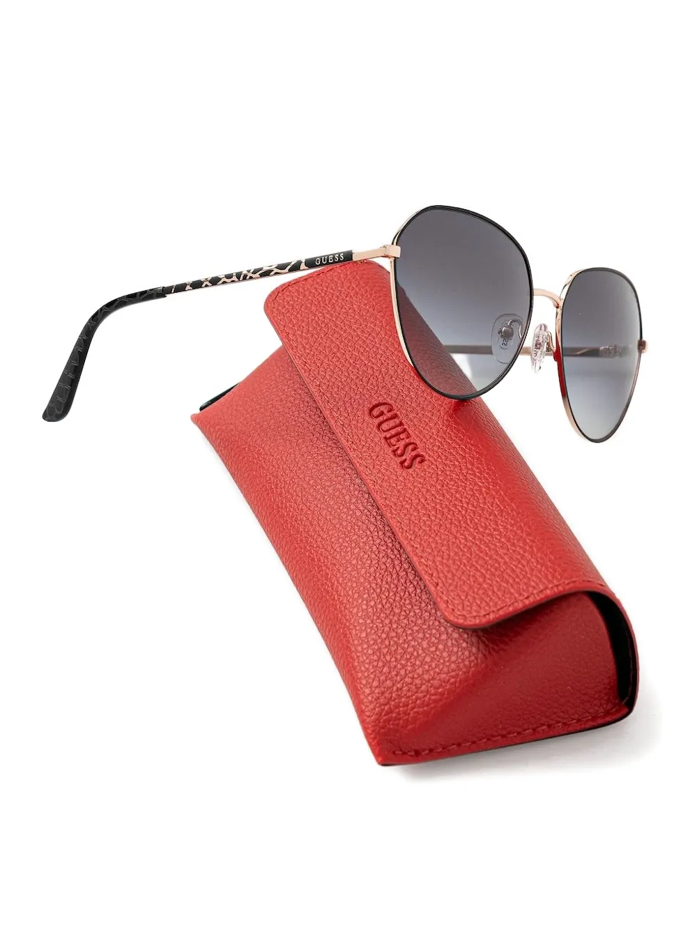 GUESS EYEWEAR Zonnebril met metalen montuur Goud