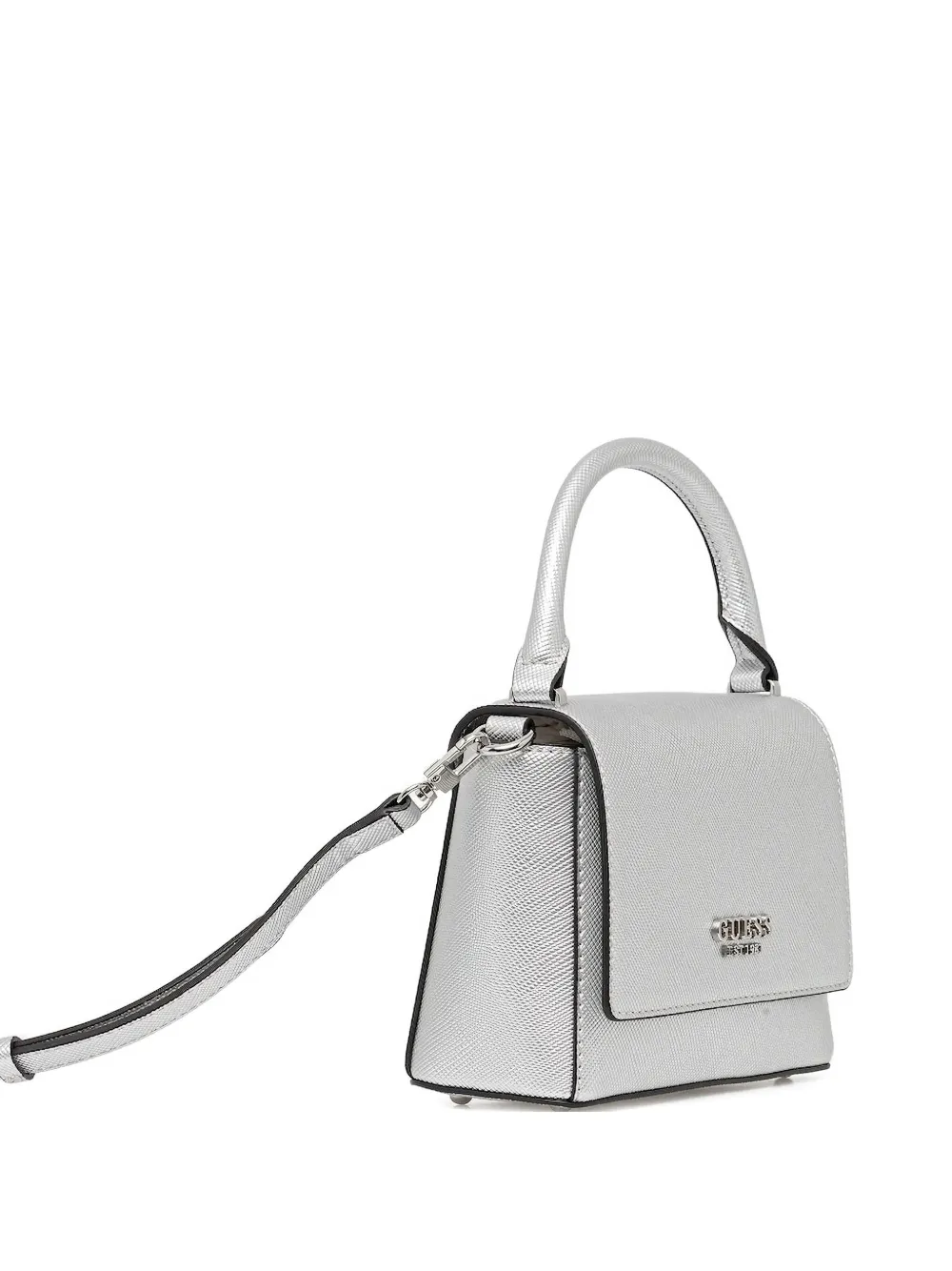 Guess Usa Mini Fedana Top-handle Handbag In Gray