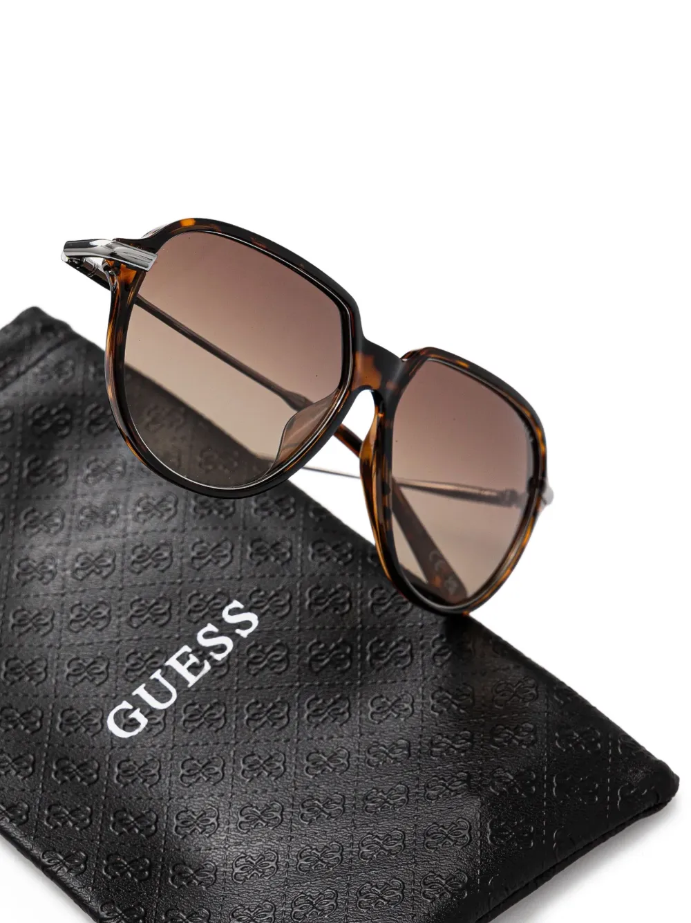 GUESS EYEWEAR Zonnebril met schilpadschild design Bruin