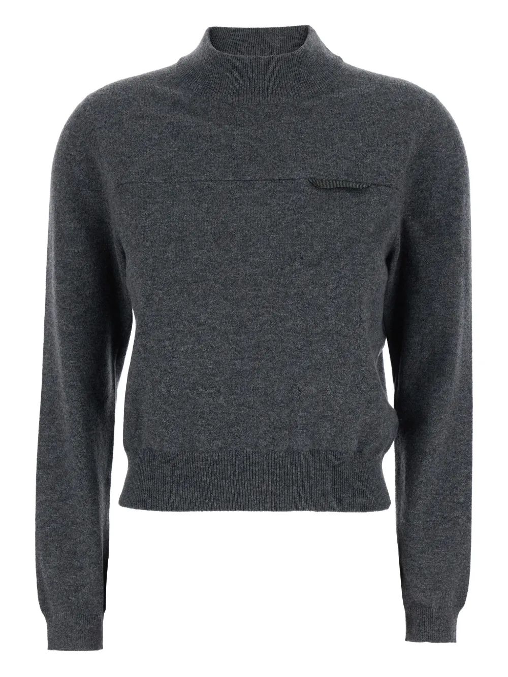 Brunello Cucinelli mock-neck sweater | Grey | Image 1