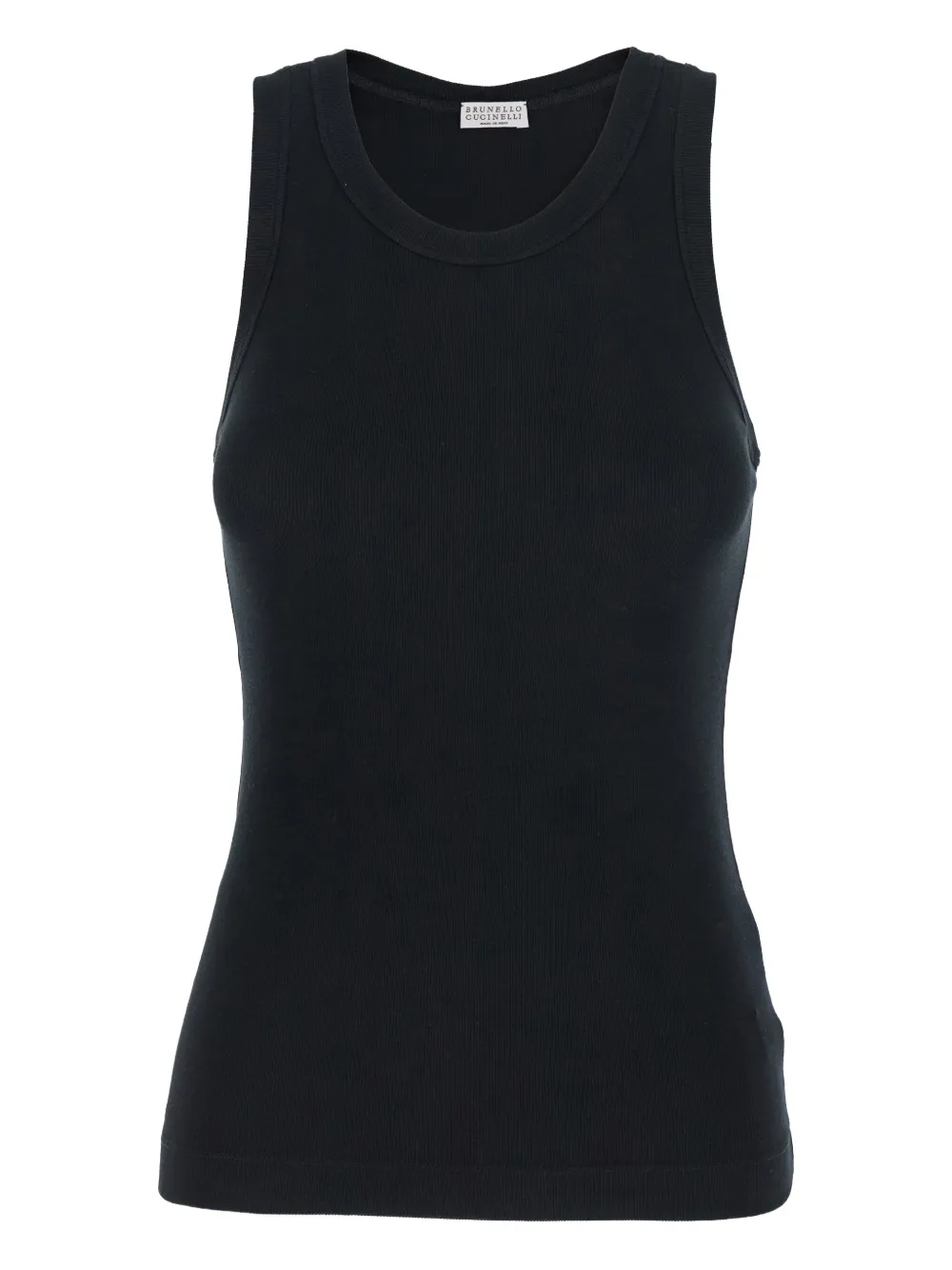 Brunello Cucinelli ribbed sleeveless top | Black | Image 1