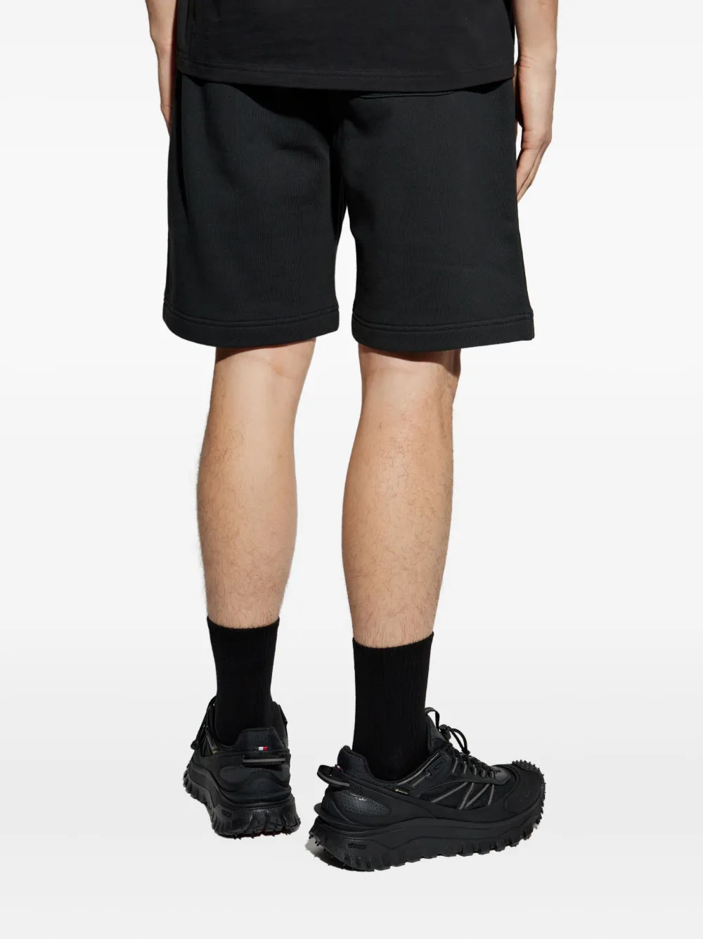 Moncler Trainingsshorts met geborduurd logo Zwart