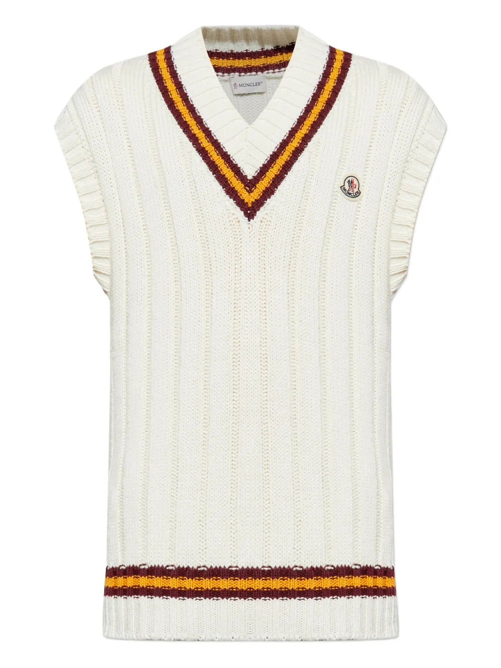 Moncler chaleco con cuello en V | blanco | Image 1