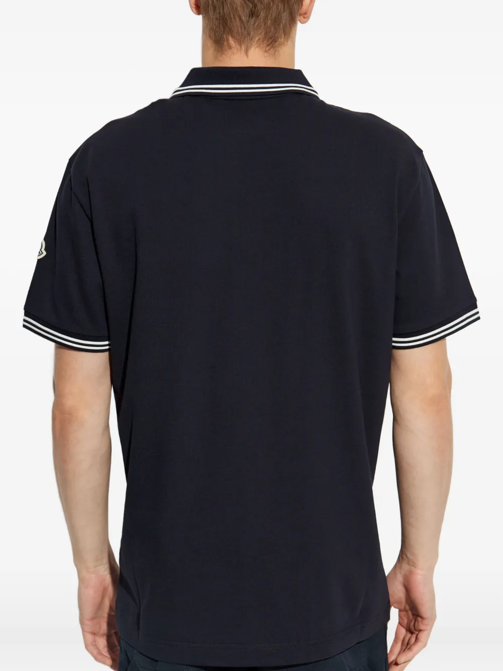 Moncler Poloshirt met geborduurd logo Blauw