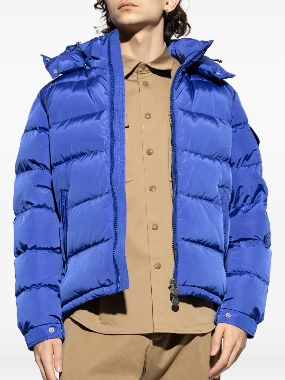 Moncler Maya padded hooded jacket Blauw