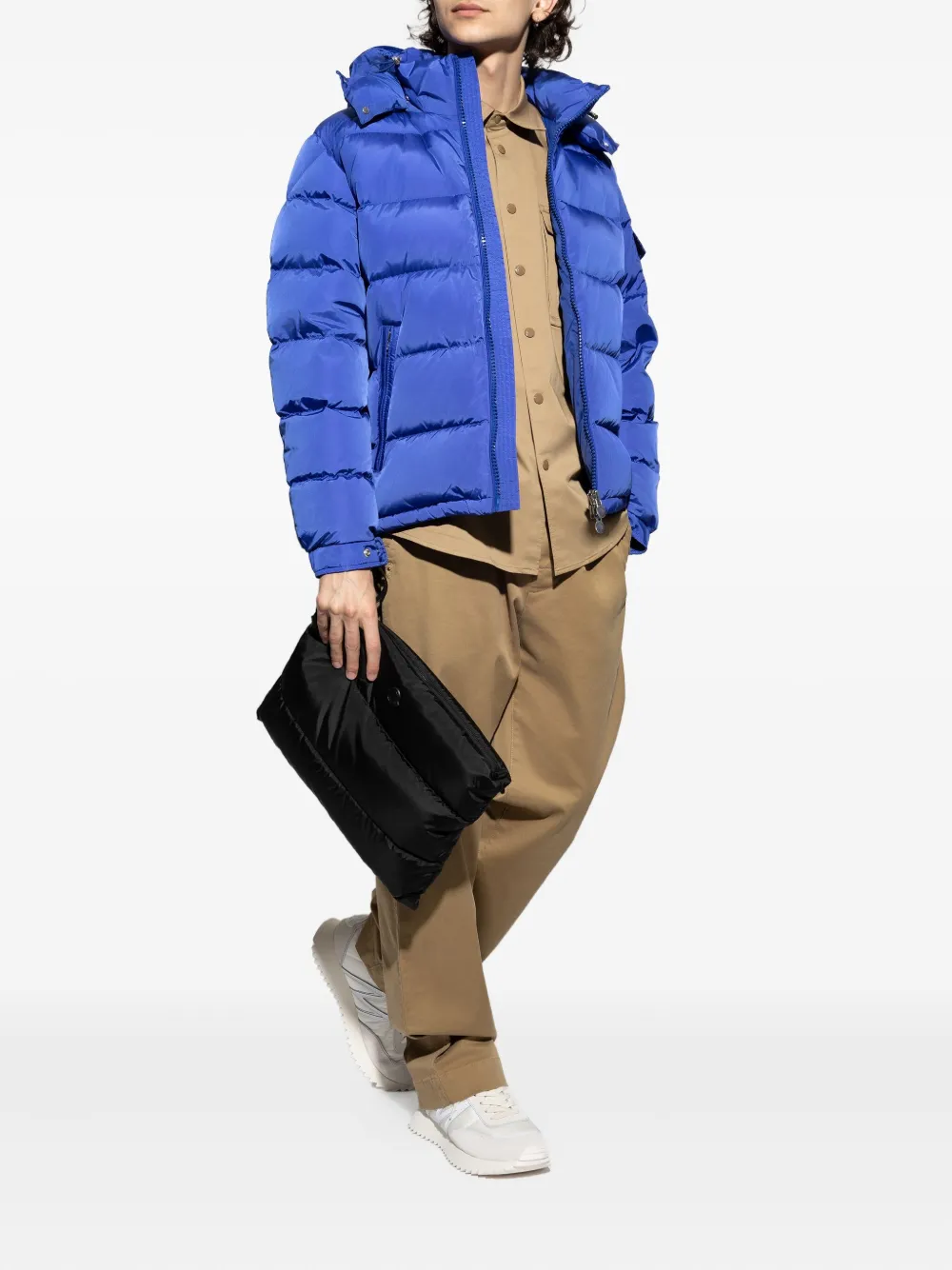 Moncler Maya padded hooded jacket Blauw