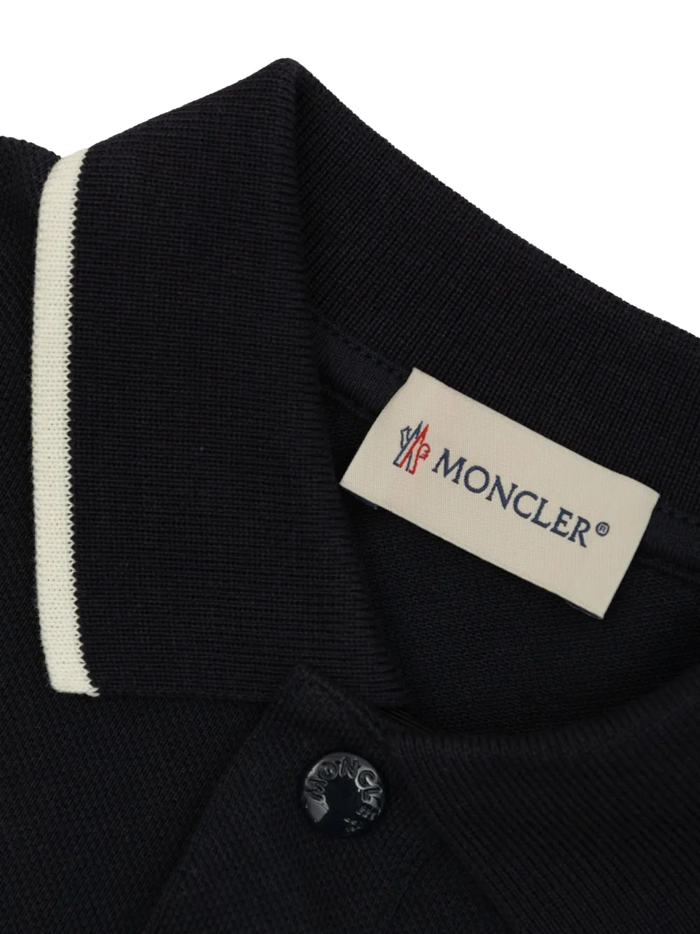 Moncler Enfant Katoenen poloshirt Zwart