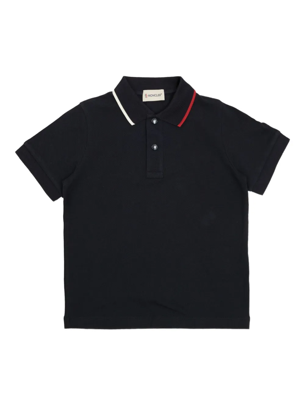 Moncler Enfant cotton polo shirt - ブラック Moncler Enfant cotton polo shirt - ブラック