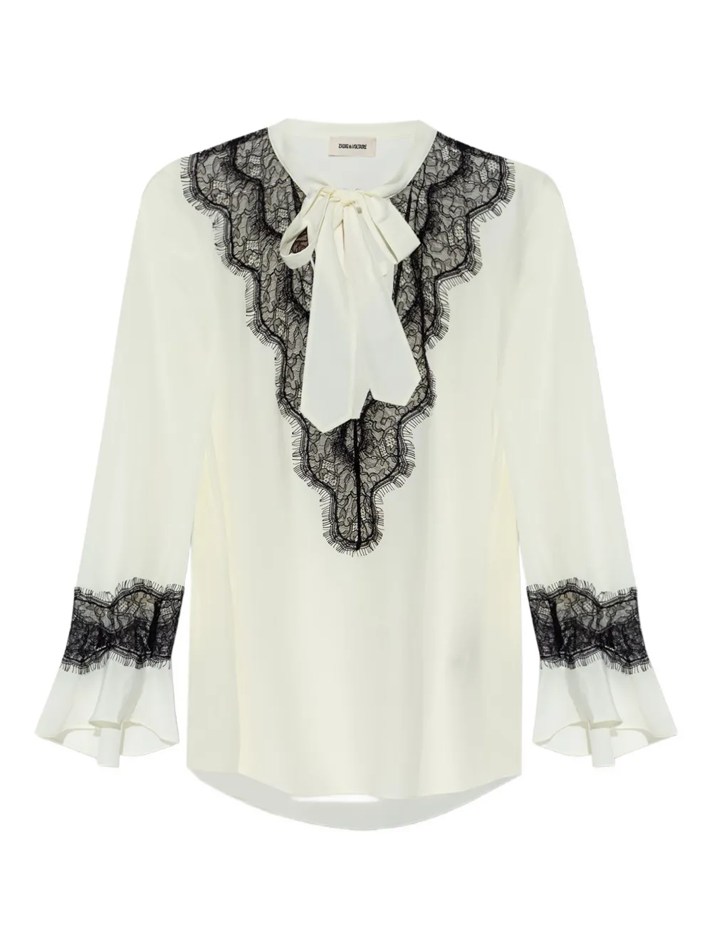 Zadig&Voltaire lace-trimmed blouse Beige