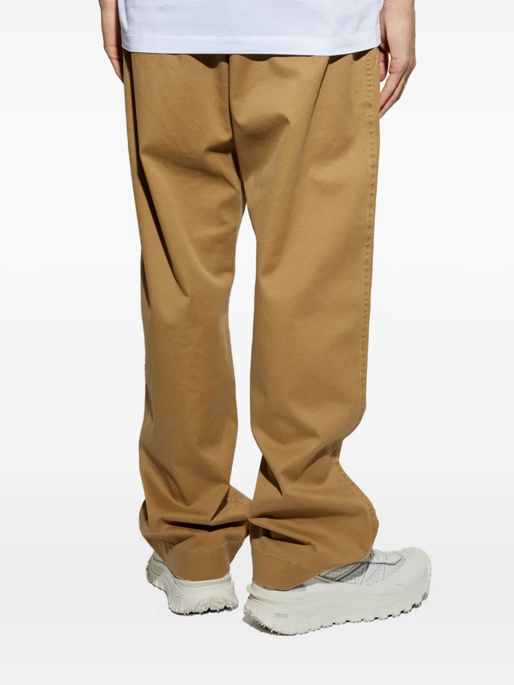 Moncler Straight broek van katoenblend Beige