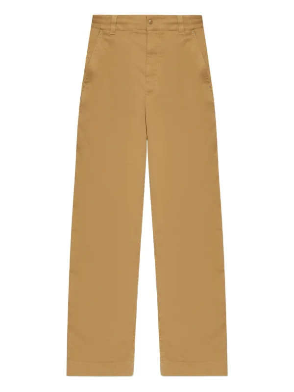 Moncler Cotton-blend Straight-leg Trousers in Neutrals