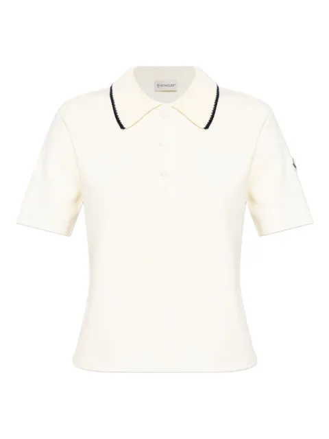 Moncler contrast stripe polo shirt