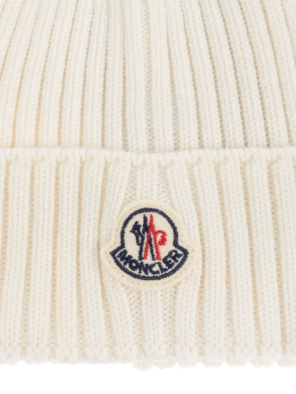 Moncler Enfant Muts van scheerwol Wit