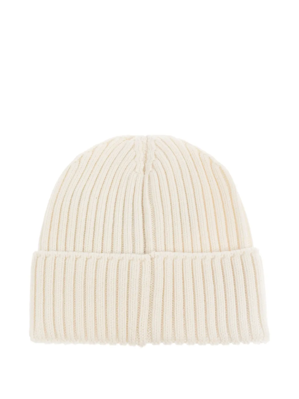 Moncler Enfant virgin wool beanie hat - Wit