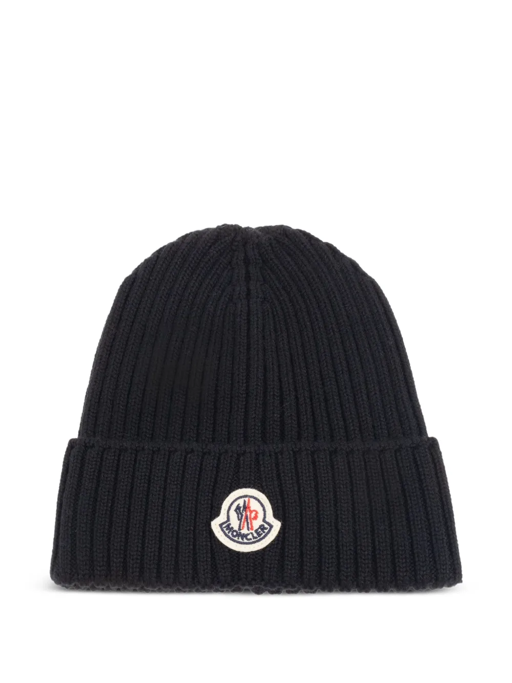Moncler Enfant Ribgebreide muts Zwart