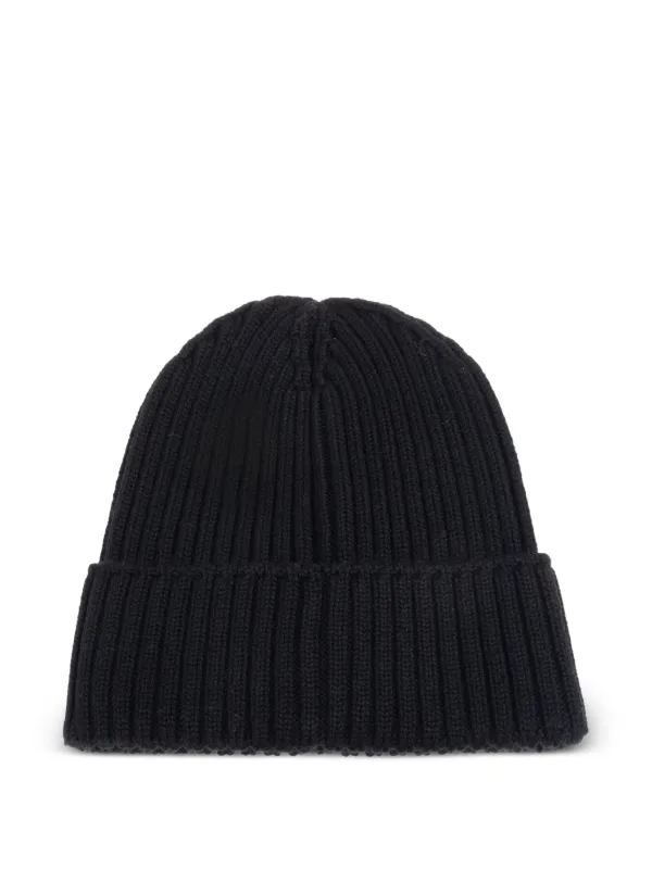 MONCLER ブラック ニット帽 ビーニー MONCLER 黒 ニット帽 ビーニー 【公式通販】