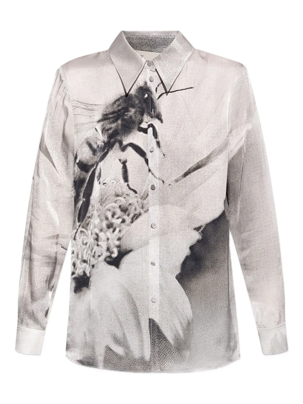 Tory Burch graphic-print shirt | Grey | Image 1
