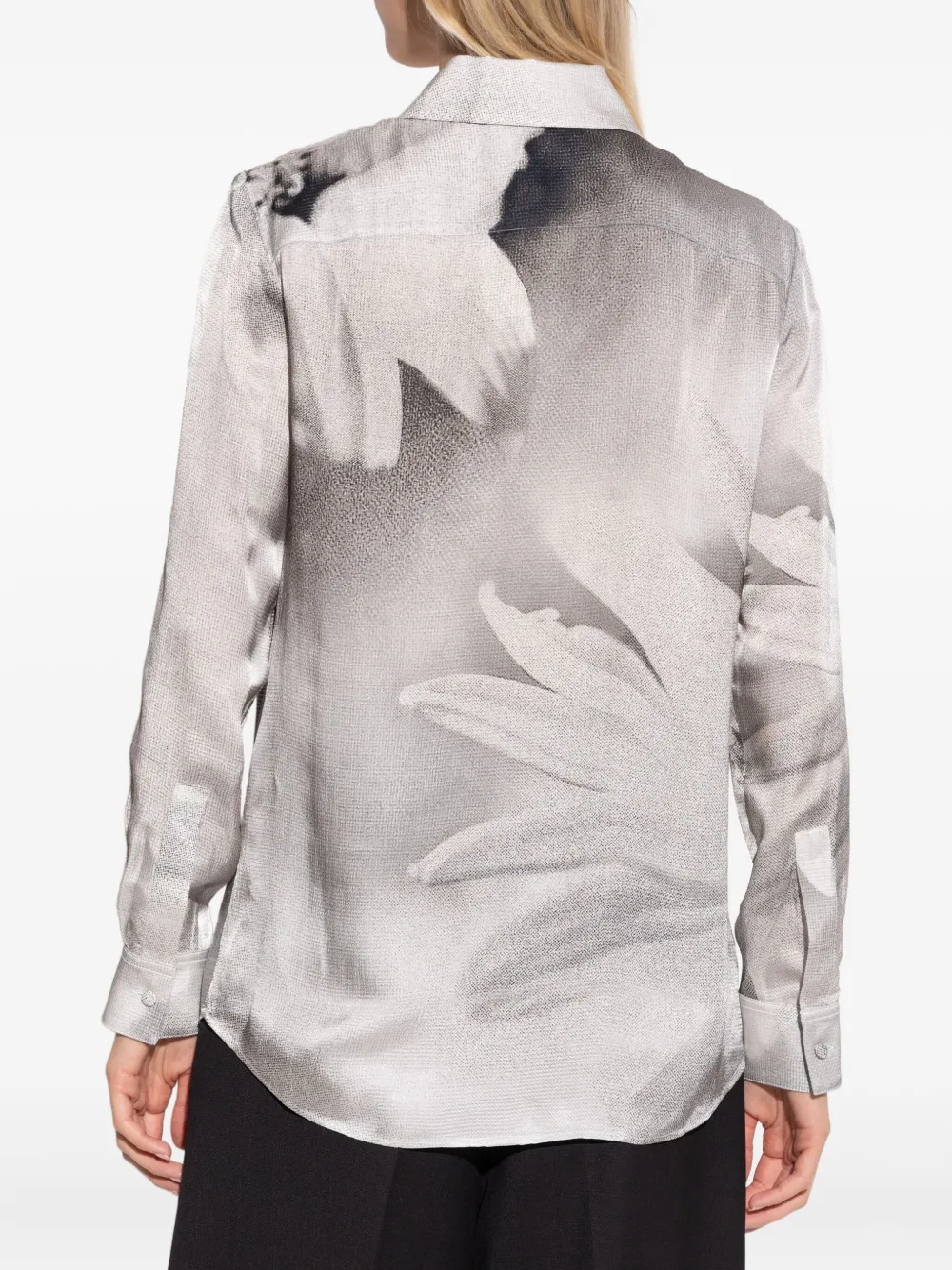 Tory Burch Graphic-print Shirt In Gray