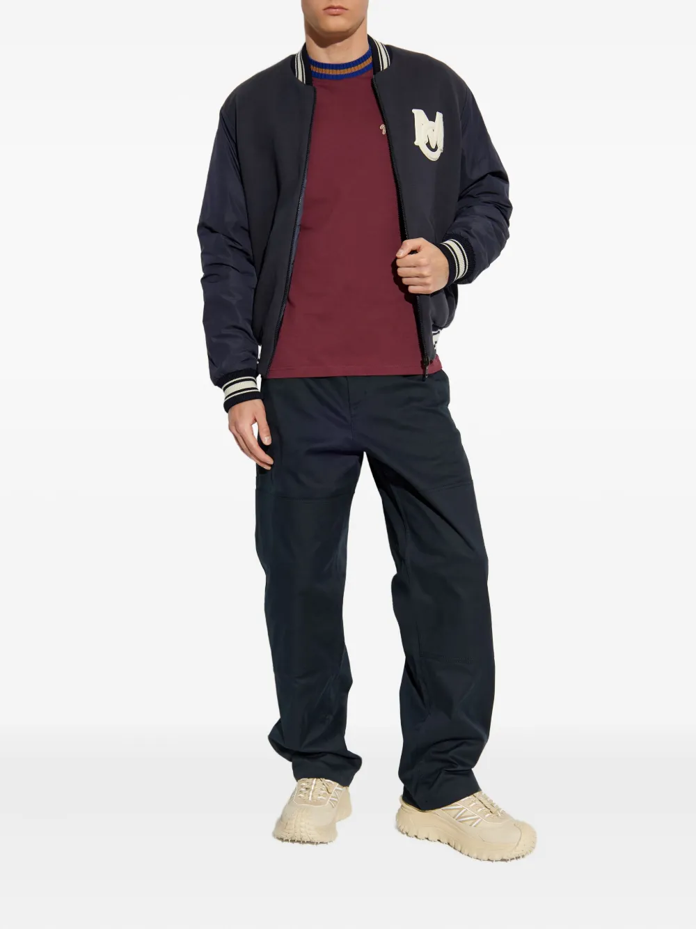 Moncler veste bomber en maille nervurée à rayures | Vestes bomber | Image 2