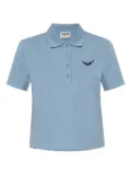 Zadig&Voltaire embroidered-logo polo top - CLOUD