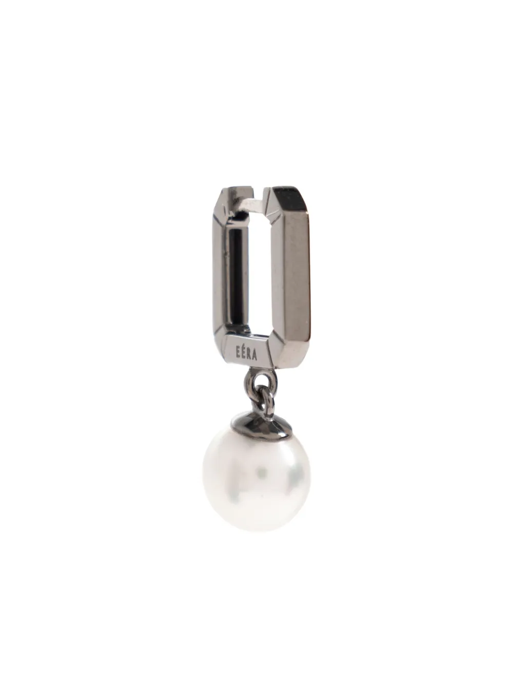 EÉRA pearl drop hoop earrings - Argento
