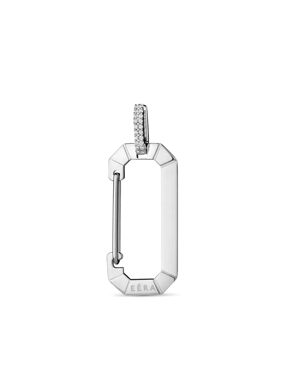 EÉRA 18kt kleine Chiara Gelbgoldohrring mit Diamanten | Weiß | Image 1