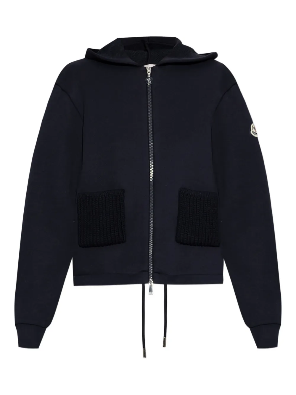 knitted pockets hoodie