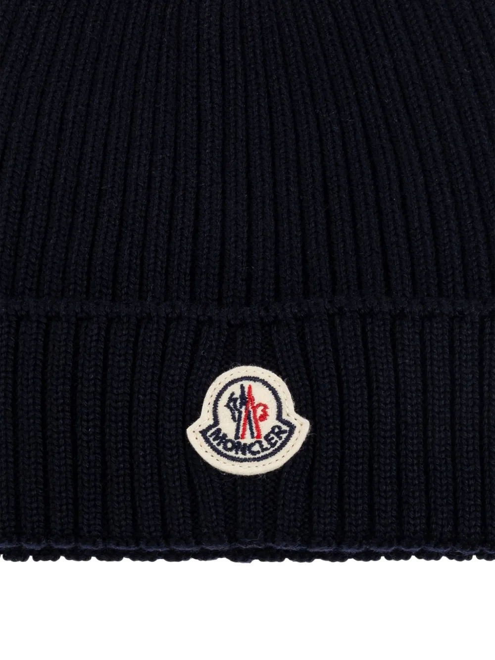 Moncler Enfant Ribgebreide muts Blauw