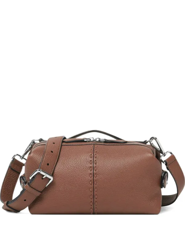 Fendi Leather Shoulder Bag in Brown