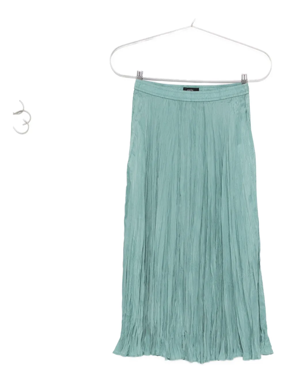 JOSEPH pleated silk midi skirt Blauw
