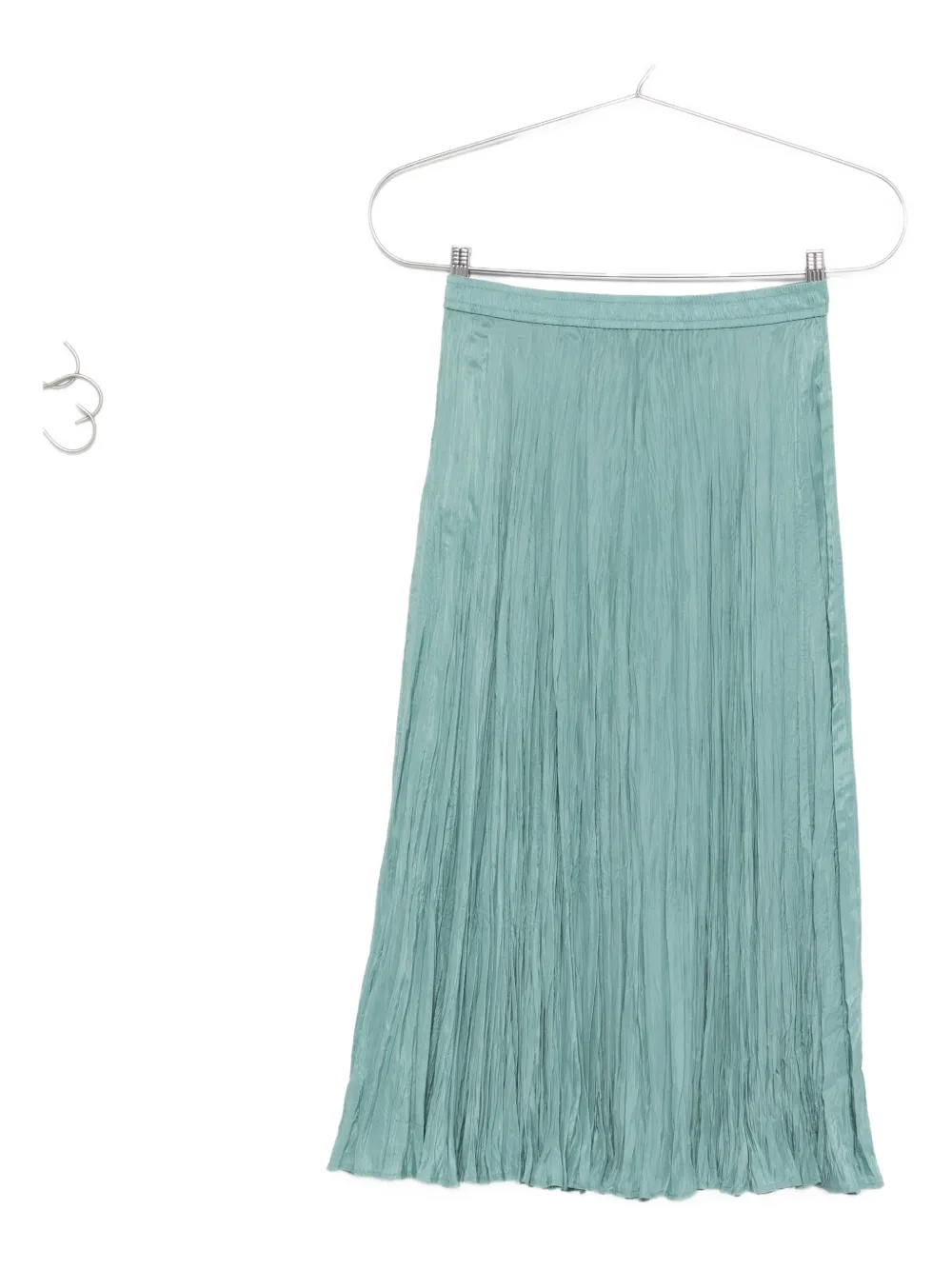 JOSEPH pleated silk midi skirt Blauw