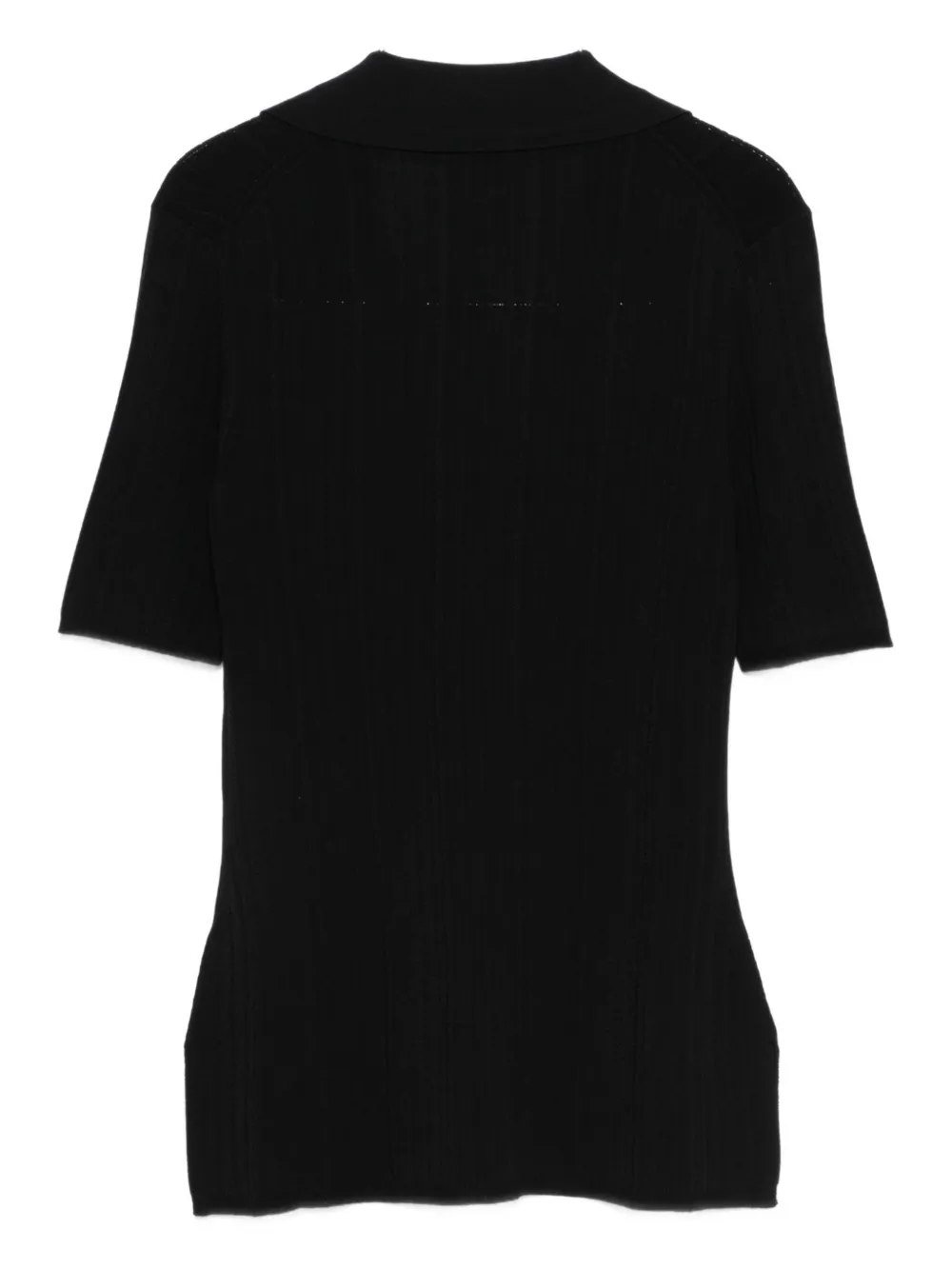 JOSEPH ribbed polo-neck top Zwart