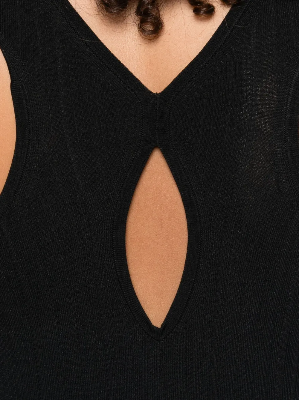 JOSEPH ribbed sleeveless dress Zwart