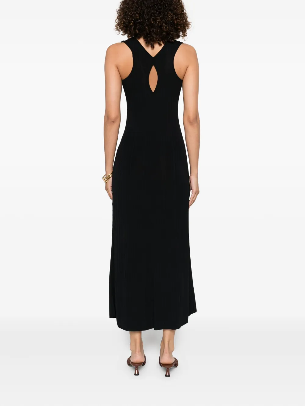 JOSEPH ribbed sleeveless dress Zwart