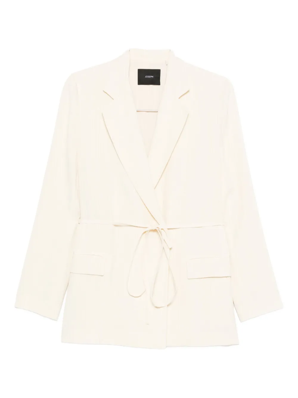 tie-waist silk jacket