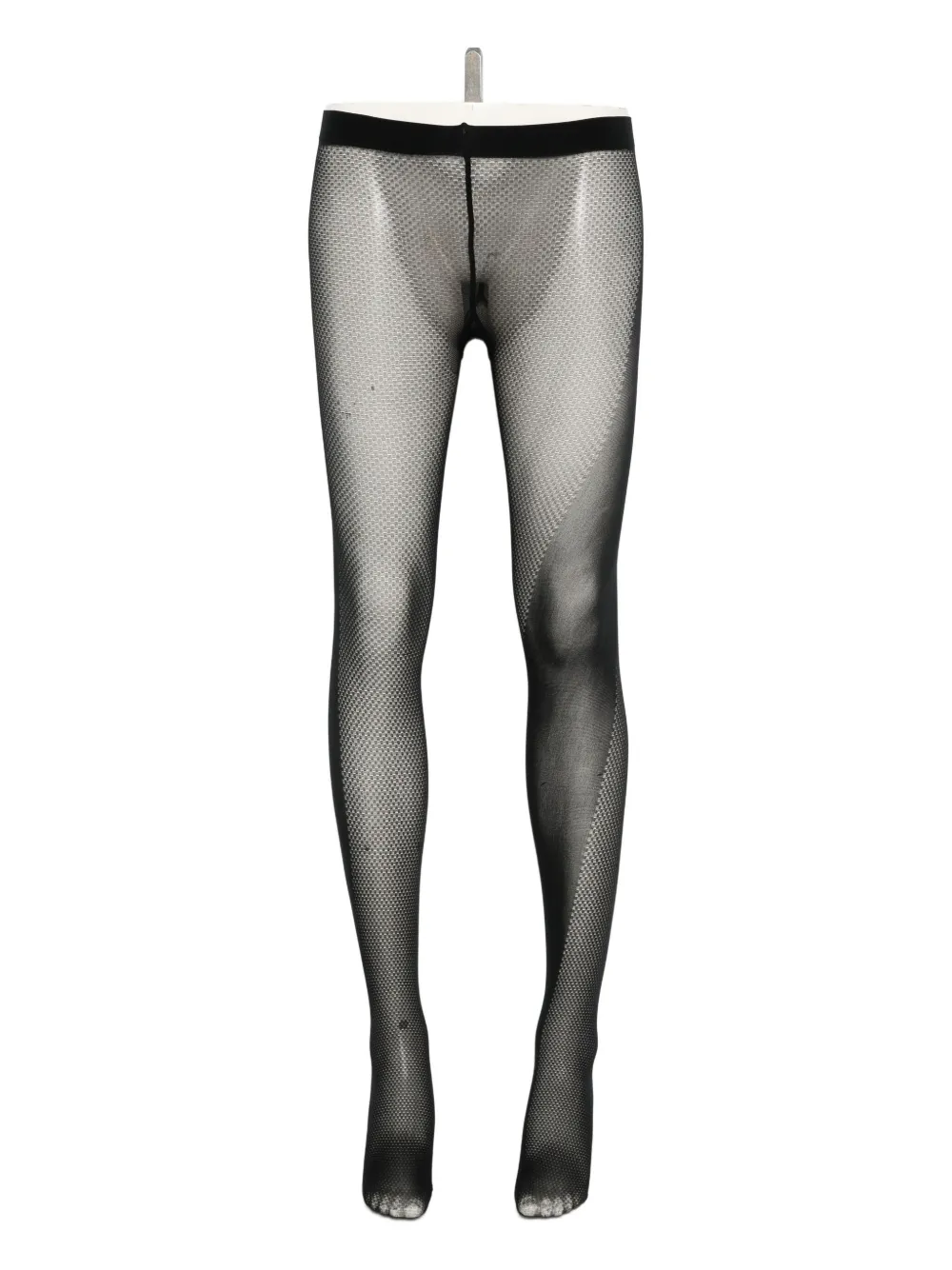 Falke Geometric-patterned Tights In Black