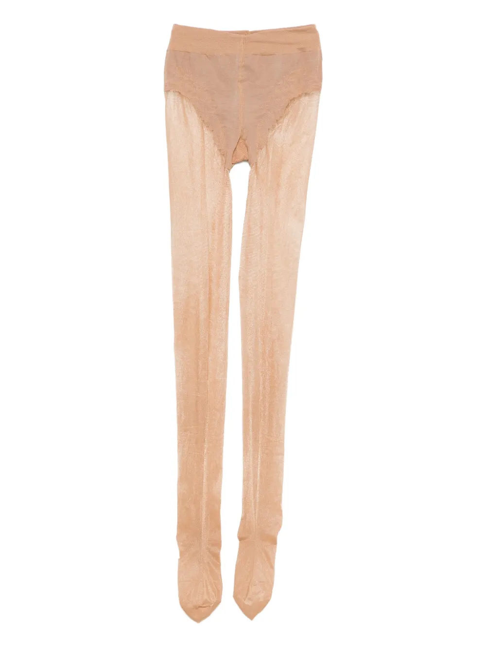 Falke lace-top tights Beige