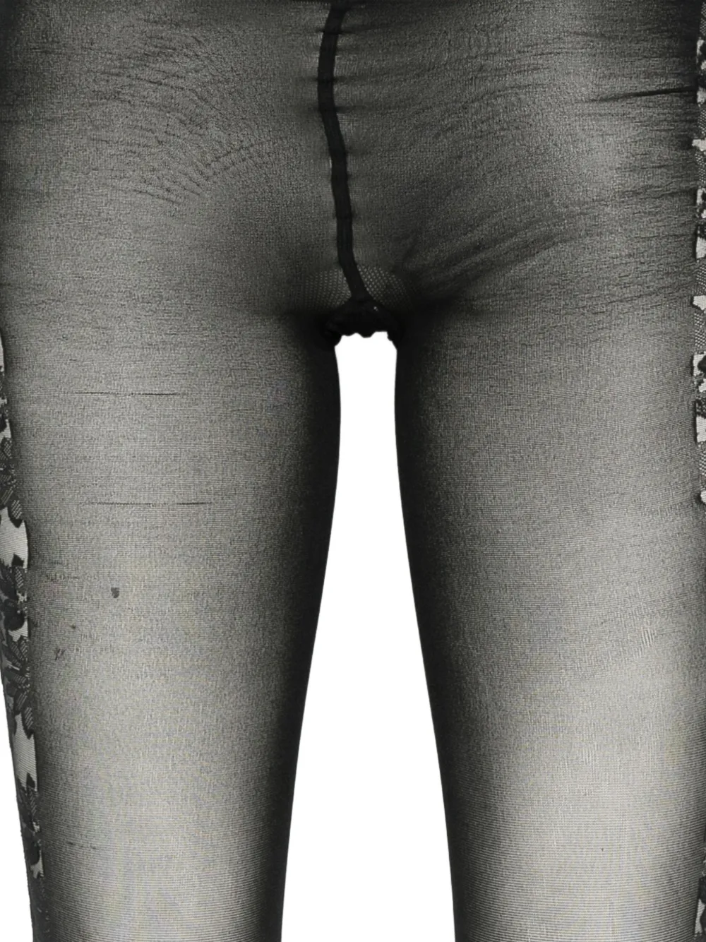 Falke Panty met kanten vlakken Zwart