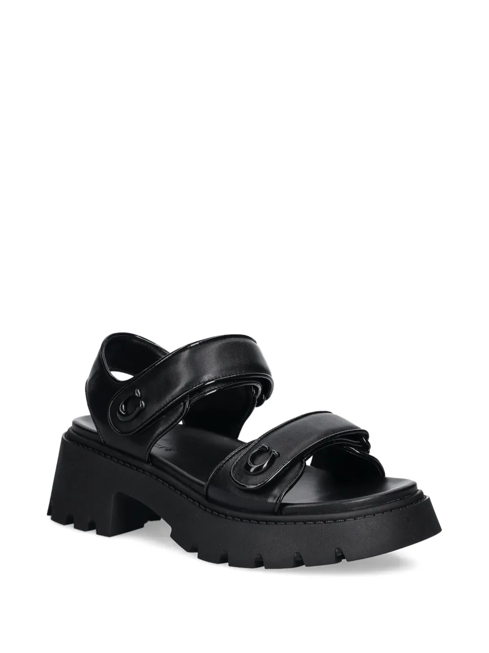 Coach 25 mm Brynn chunky sandalen met logoplakkaat Zwart