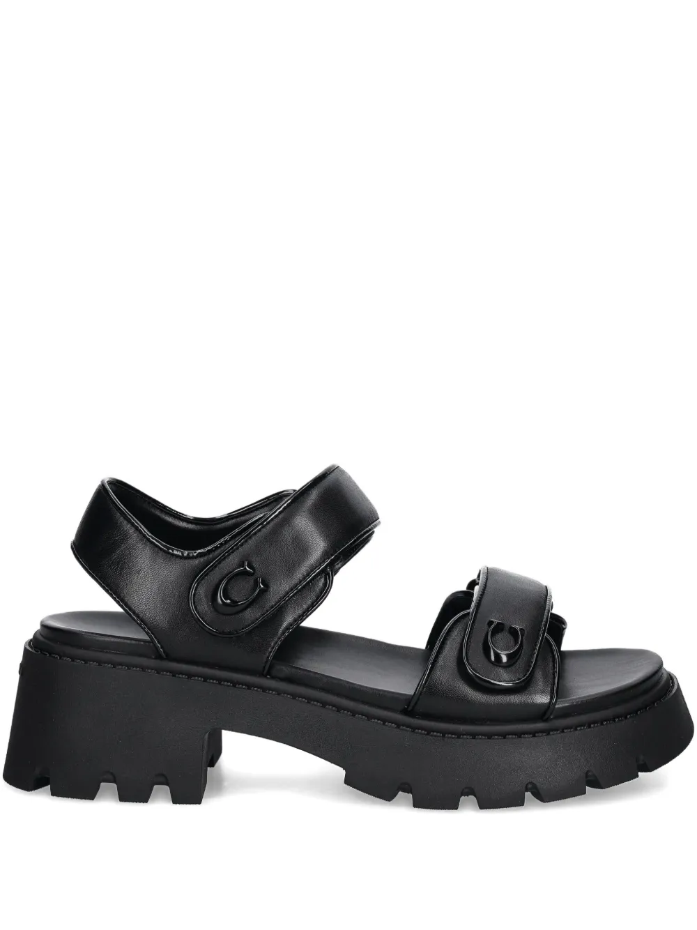 Coach 25 mm Brynn chunky sandalen met logoplakkaat Zwart