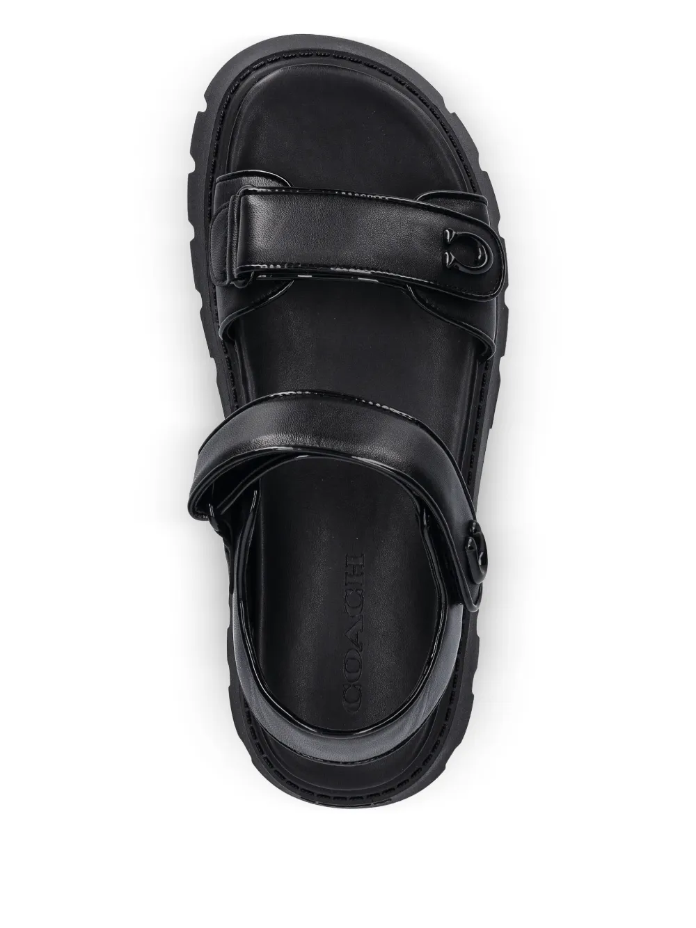Coach 25 mm Brynn chunky sandalen met logoplakkaat Zwart