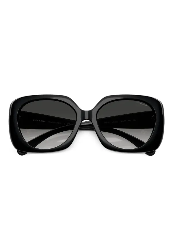 COACH　ディスプレイ Coach logo-plaque Square Sunglasses | Black | FARFETCH CA